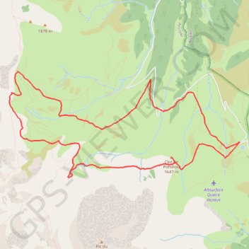 Trace GPS Boucle depuis la Hourquette d'Ancizan par le Lac d'Arou et le Clot de Portillou, itinéraire, parcours