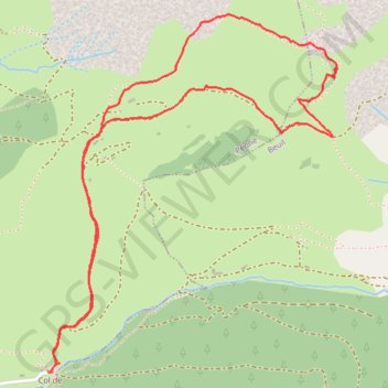 Trace GPS Valberg - La Colle, itinéraire, parcours