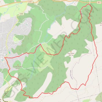 Trace GPS Nans-les-Pins - Circuit des 4 chênes, itinéraire, parcours