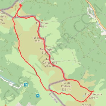 Trace GPS Entecade par le Col du Portillon, itinéraire, parcours