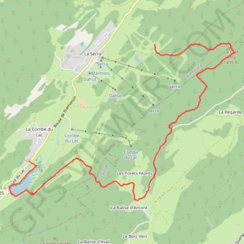 Trace GPS Le Chalet des Auvernes, itinéraire, parcours