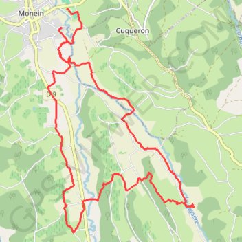 Trace GPS Sur les coteaux et vignobles de Monein, itinéraire, parcours