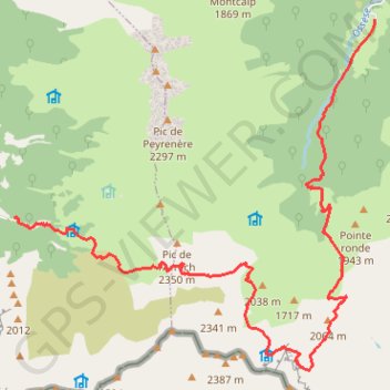 Trace GPS Les cabanes de Saubé, Cruzous et Bonrepos, itinéraire, parcours