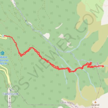 Trace GPS Cascades de l'Oursière, itinéraire, parcours