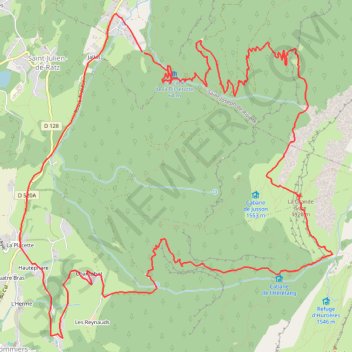 Trace GPS La Sure en boucle par le Portail de Chorolant (Chartreuse), itinéraire, parcours