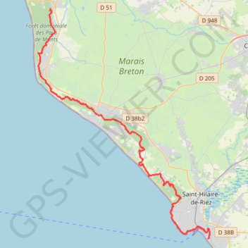 Trace GPS Balade GR8, itinéraire, parcours