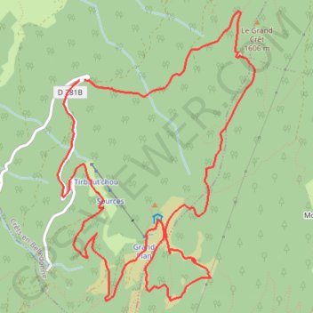 Trace GPS Crêt du Poulet en boucle (Belledonne), itinéraire, parcours