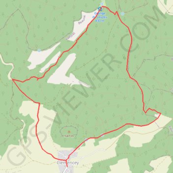 Trace GPS Clemencey Leuzeu, itinéraire, parcours