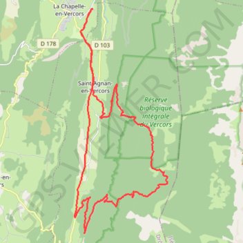 Trace GPS Hauts plateaux du Vercors, itinéraire, parcours