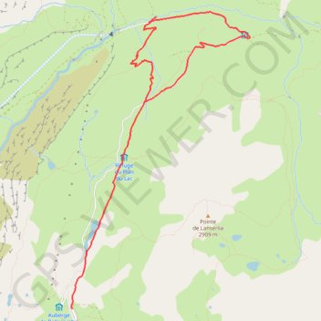 Trace GPS Plan du lac, itinéraire, parcours
