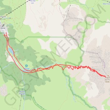 Trace GPS Aiguille du Fruit (Vanoise), itinéraire, parcours