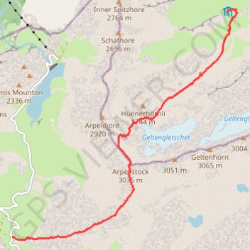 Trace GPS Tour du Wildhorn J4, itinéraire, parcours