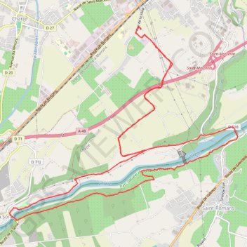 Trace GPS Sentier du Martin-pécheur, itinéraire, parcours