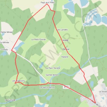 Trace GPS Les Landes, itinéraire, parcours
