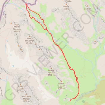 Trace GPS Alpes italiennes - Vallée de la Maira - Grand Collet - Lago della Sagna del Colle - Col Maurin, itinéraire, parcours