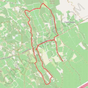 Trace GPS Circuit Via Domitia - Pinet, itinéraire, parcours