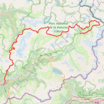 Trace GPS Traversée Vanoise La Vanoise d’Ouest en Est, itinéraire, parcours