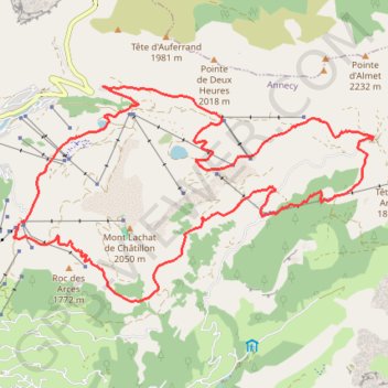 Trace GPS Mont Lachat (Châtillon), itinéraire, parcours