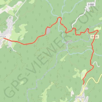 Trace GPS Corse ES 18 : QUENZA - ZONZA, itinéraire, parcours