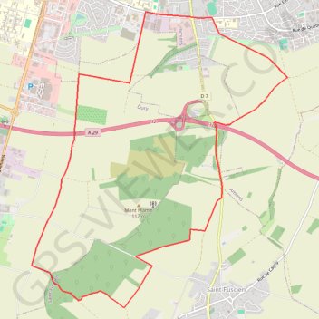 Trace GPS Circuit des Bois Payin et Codevelle - Amiens, itinéraire, parcours
