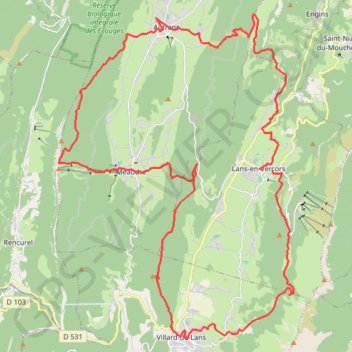 Trace GPS 3 jours en vercors - Lans - Villard - Autrans - Lans, itinéraire, parcours