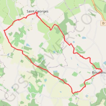 Trace GPS Saint-Georges / Bourlens, le circuit des Pechs - Pays de la vallée du Lot, itinéraire, parcours