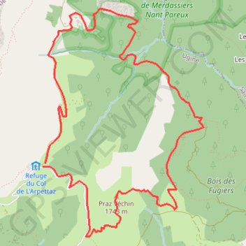 Trace GPS Balade dans le Val d'Arly - Le Praz Vechin, itinéraire, parcours