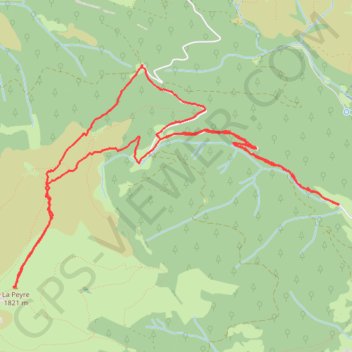 Trace GPS La Peyre, itinéraire, parcours