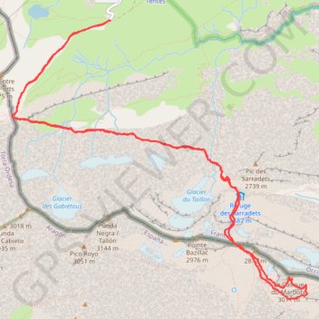 Trace GPS Le Casque du Marboré par la cheminée souterraine, itinéraire, parcours