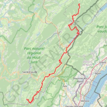 Trace GPS Xtraordinaire Traversée du Jura-16114905, itinéraire, parcours