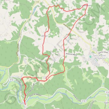 Trace GPS Saint-Martial-de-Nabirat, itinéraire, parcours