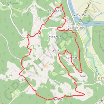 Trace GPS Catselnaud-la-Chapelle, itinéraire, parcours