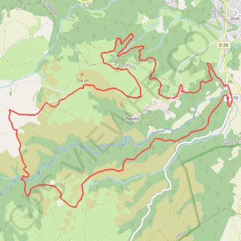 Trace GPS Randol-gorges de la monne, itinéraire, parcours