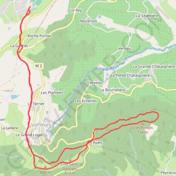Trace GPS Marche de la croix Blanche, itinéraire, parcours
