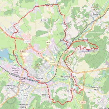 Trace GPS De Villeparois à Navenne, itinéraire, parcours
