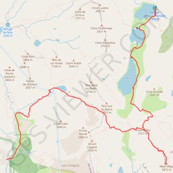 Trace GPS De la vallée de la Gordolasque au refuge de Valmasque, itinéraire, parcours