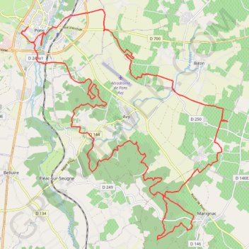 Trace GPS Pons 40 kms, itinéraire, parcours