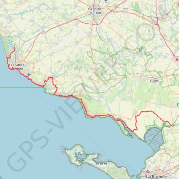 Trace GPS L'Île-d'Olonne - Sèvre niortaise, itinéraire, parcours