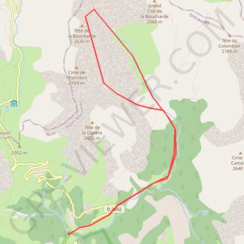 Trace GPS Cime de l'Eschillon, itinéraire, parcours