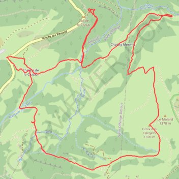 Trace GPS Croix des bergers, itinéraire, parcours