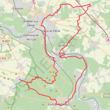 Trace GPS Les trois châteaux à vélo, itinéraire, parcours