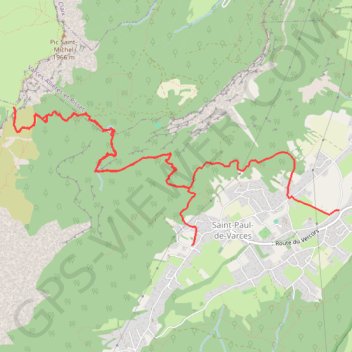 Trace GPS Col de l'Arc par Saint Paul de Varces, itinéraire, parcours