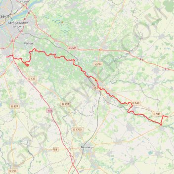 Trace GPS Des Sorinières à la Colonne de Torfou, itinéraire, parcours