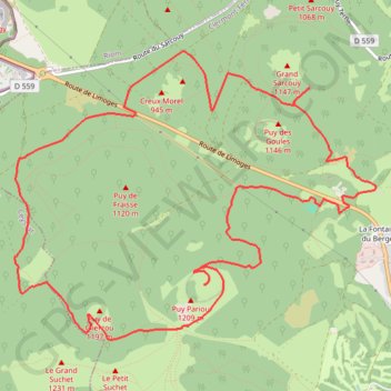 Trace GPS Au coeur des puys du Parc des Volcans, itinéraire, parcours