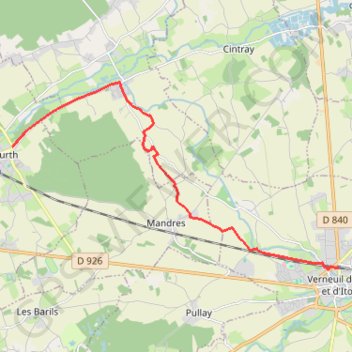 Trace GPS Chemin de Saint Michel (Verneuil-Bourth) etape 1, itinéraire, parcours