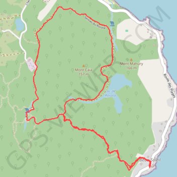 Trace GPS 🚶 Trace de Rorota par Fort-Diamant, itinéraire, parcours