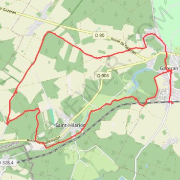 Trace GPS Gazeran vallée de la Guéville, itinéraire, parcours