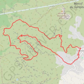 Trace GPS Lascours par le Grand Vallon, itinéraire, parcours