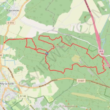 Trace GPS Milly Coquibus, itinéraire, parcours