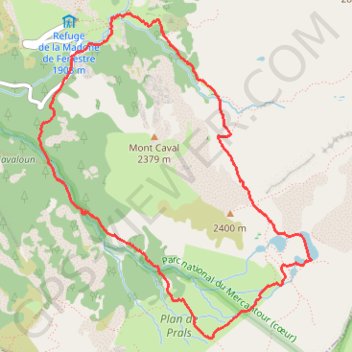 Trace GPS Tours du lac de Prals, itinéraire, parcours